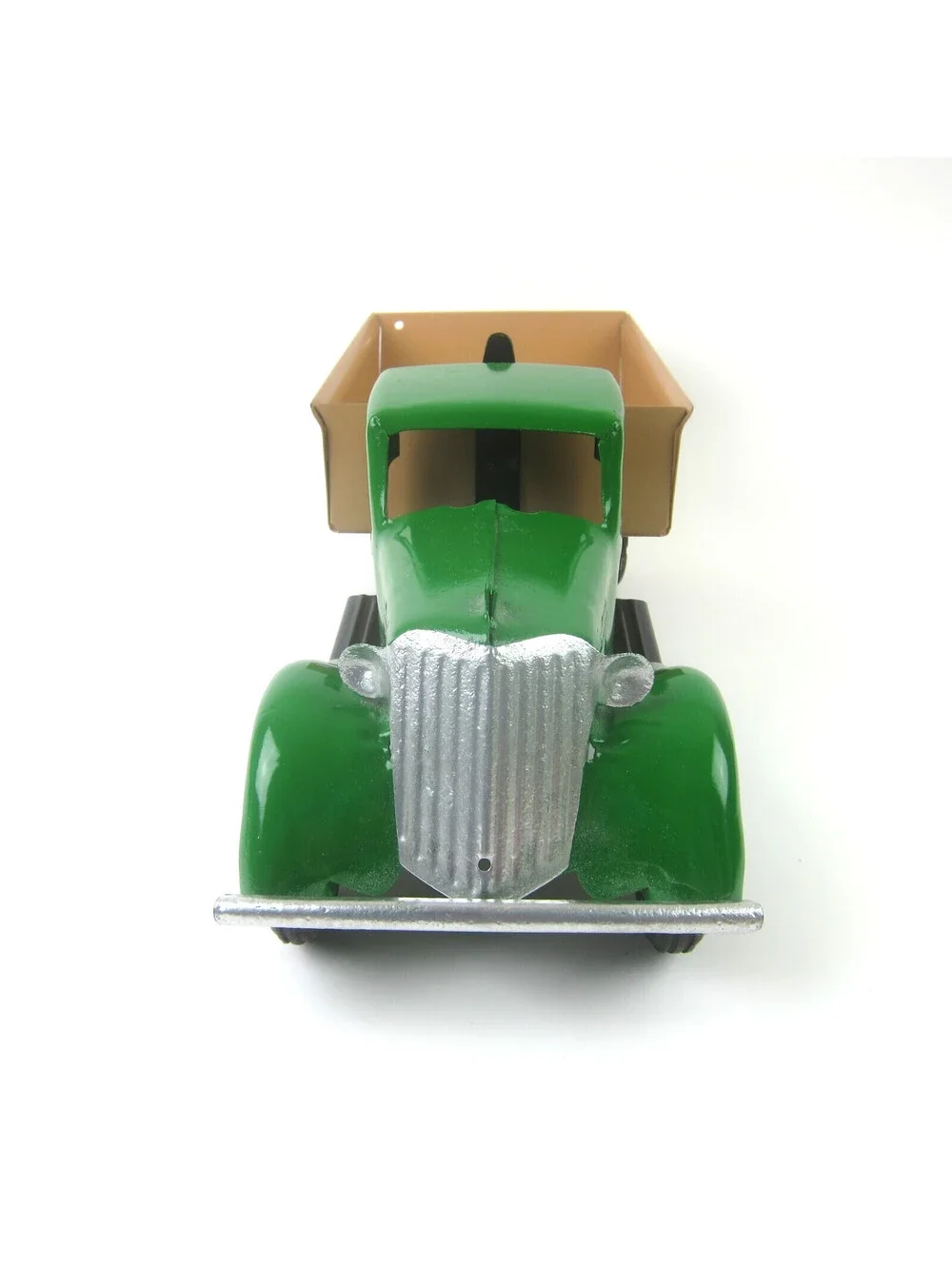 Vintage Wyandotte Pressed Steel Dump Truck 1930s Green & Yellow Art Deco RARE